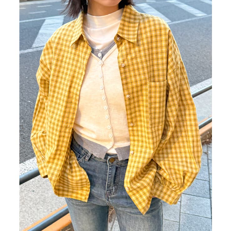 オーバーサイズチェックシャツ | aimoha  | 詳細画像11 