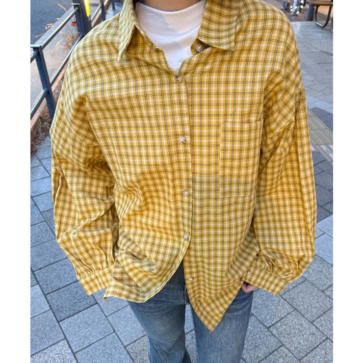 オーバーサイズチェックシャツ | aimoha  | 詳細画像9 