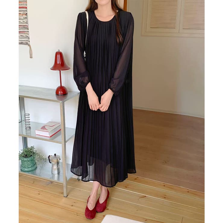 シフォンプリーツワンピース | aimoha  | 詳細画像6 