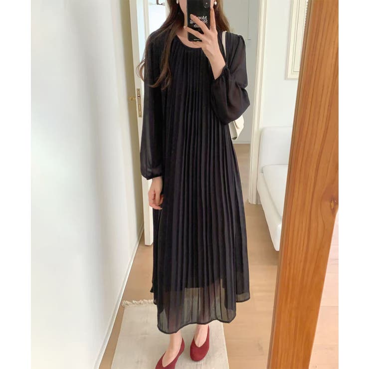 シフォンプリーツワンピース | aimoha  | 詳細画像4 