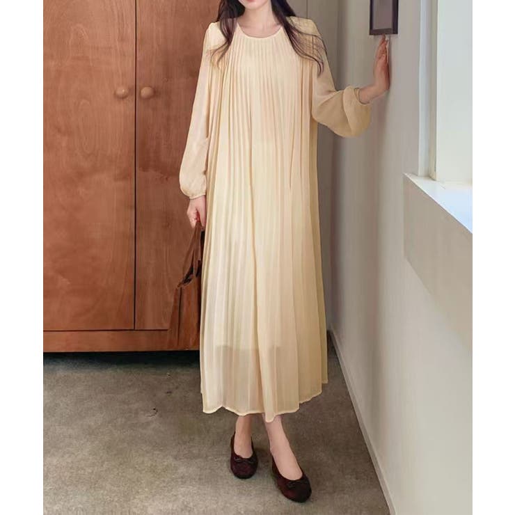 シフォンプリーツワンピース | aimoha  | 詳細画像3 