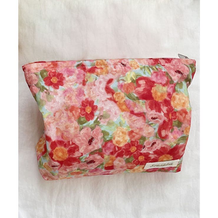 オレンジ | 花柄マルチポーチ | aimoha 