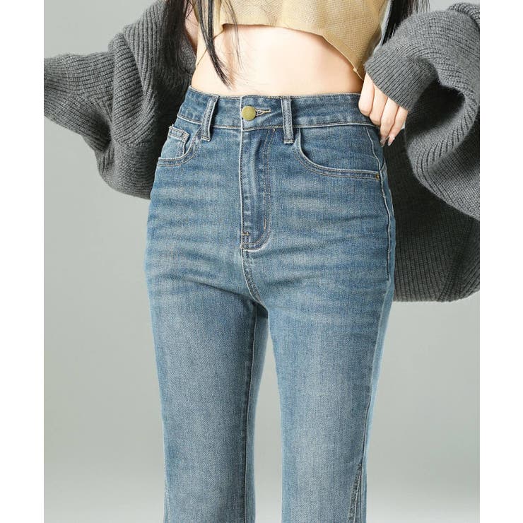 ウォッシュデニムフレアパンツ | aimoha  | 詳細画像10 