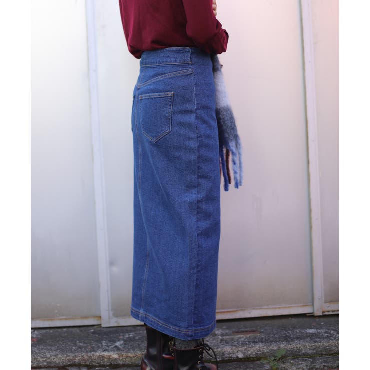 デニムスカート オリジナル フロントボタン | aimoha  | 詳細画像15 