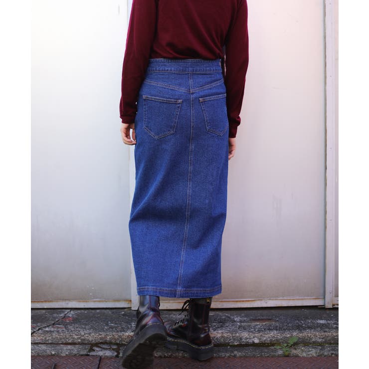 デニムスカート オリジナル フロントボタン | aimoha  | 詳細画像17 