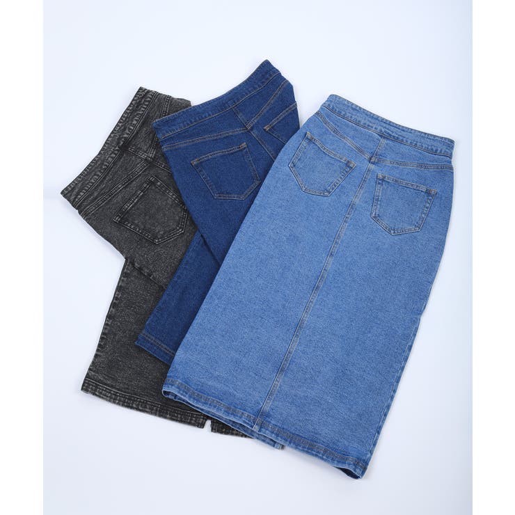 デニムスカート オリジナル フロントボタン | aimoha  | 詳細画像39 