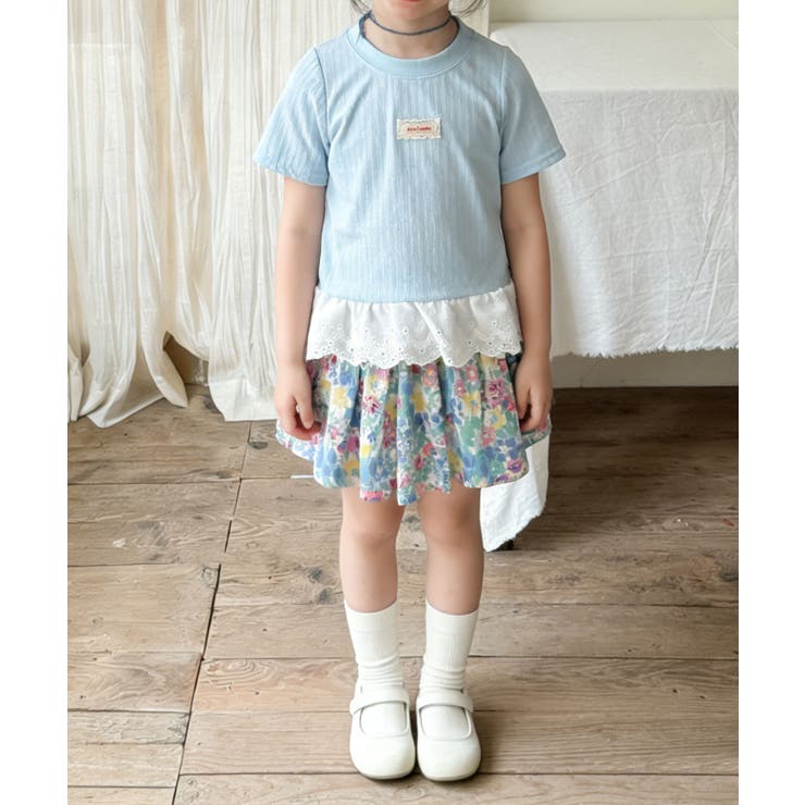 【aimoha-KIDS-】ナチュラルフリルTシャツ | aimoha kids | 詳細画像8 