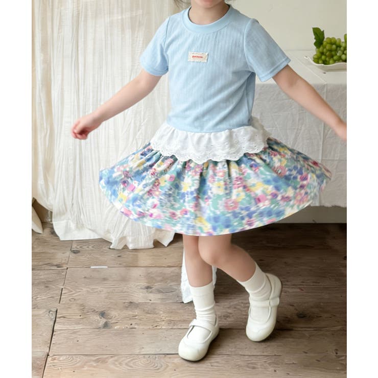 【aimoha-KIDS-】ナチュラルフリルTシャツ | aimoha kids | 詳細画像13 