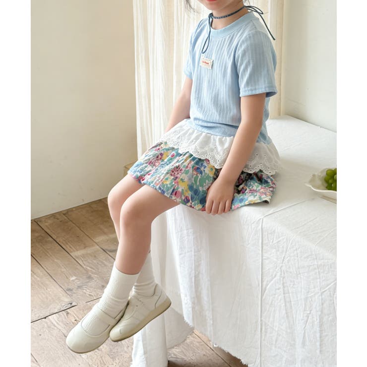 【aimoha-KIDS-】ナチュラルフリルTシャツ | aimoha kids | 詳細画像11 