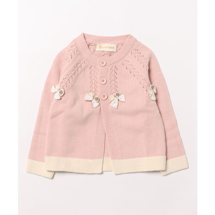 【aimoha-KIDS-】リボン付Aラインカーディガン キッズ【AW】 | aimoha kids | 詳細画像3 