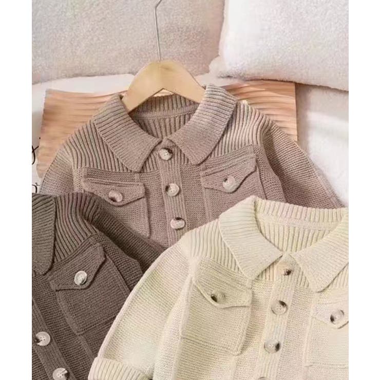 【aimoha-KIDS-】ポロニットカーディガン【AW】 | aimoha kids | 詳細画像3 