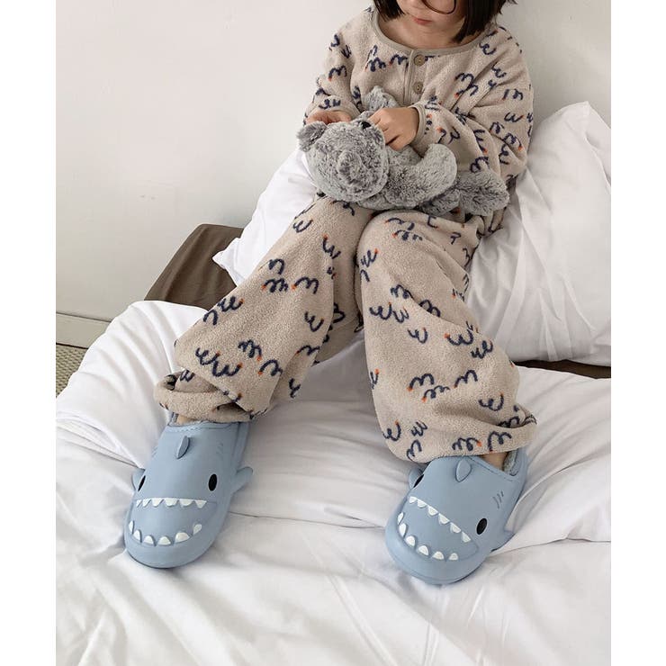 【aimoha-KIDS-】キッズ サメモチーフ裏ボアサンダル | aimoha kids | 詳細画像3 