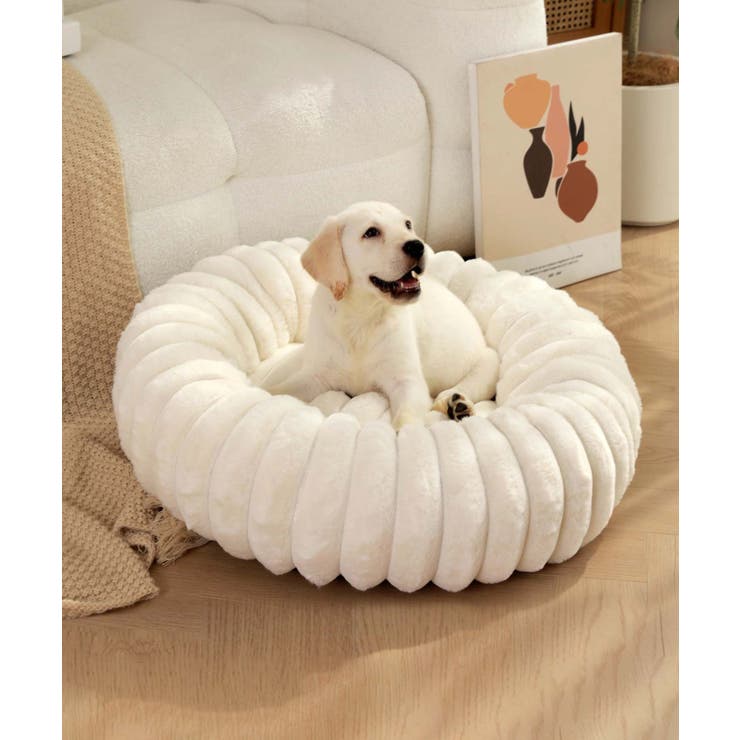 大型犬向け ラウンド型ペットベッド[品番：XT000011922]｜aimoha