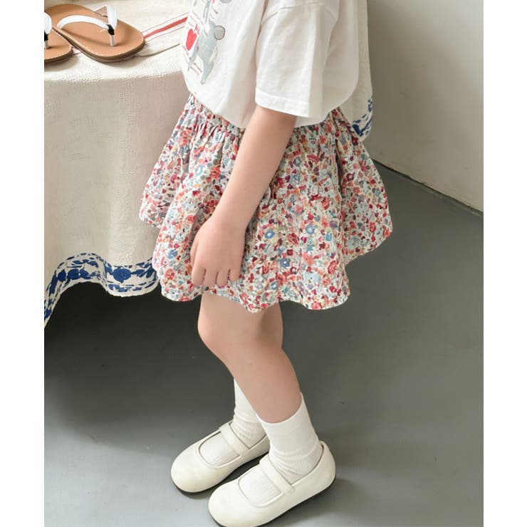 【aimoha-KIDS-】フラワーガーデン フレアショートパンツ (SS) | aimoha kids | 詳細画像18 