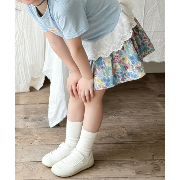 【aimoha-KIDS-】フラワーガーデン フレアショートパンツ (SS) | aimoha kids | 詳細画像4 
