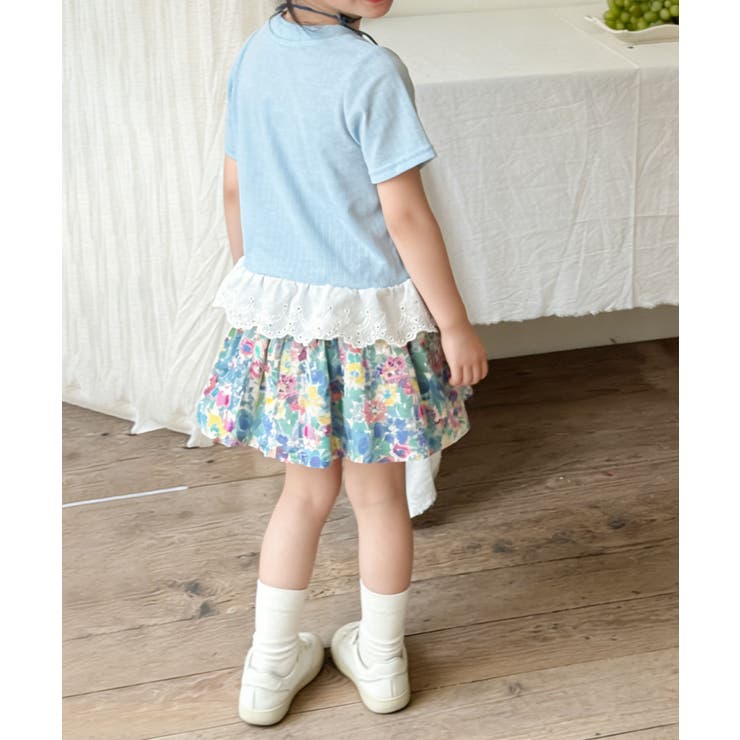 【aimoha-KIDS-】フラワーガーデン フレアショートパンツ (SS) | aimoha kids | 詳細画像5 