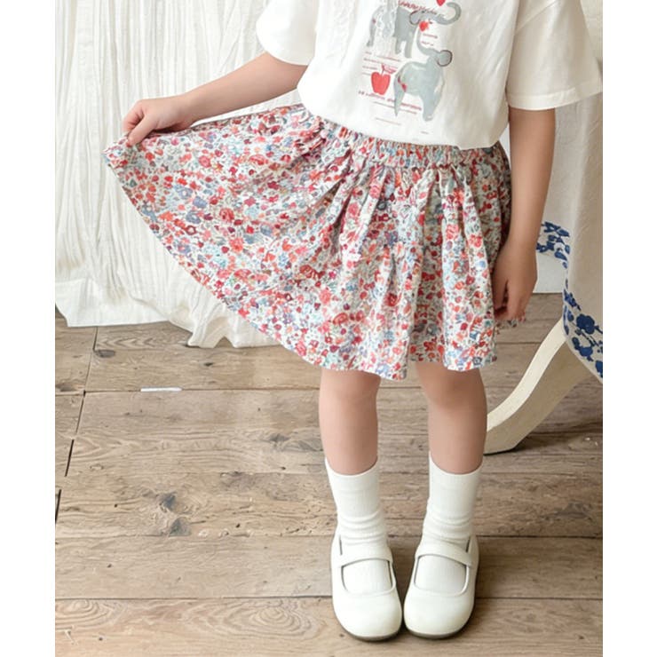 【aimoha-KIDS-】フラワーガーデン フレアショートパンツ (SS) | aimoha kids | 詳細画像14 