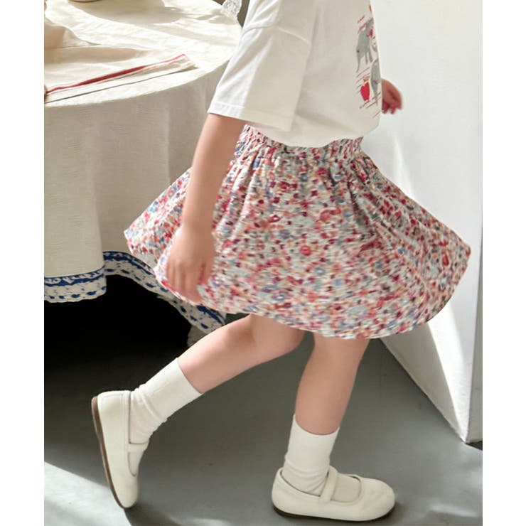 【aimoha-KIDS-】フラワーガーデン フレアショートパンツ (SS) | aimoha kids | 詳細画像16 