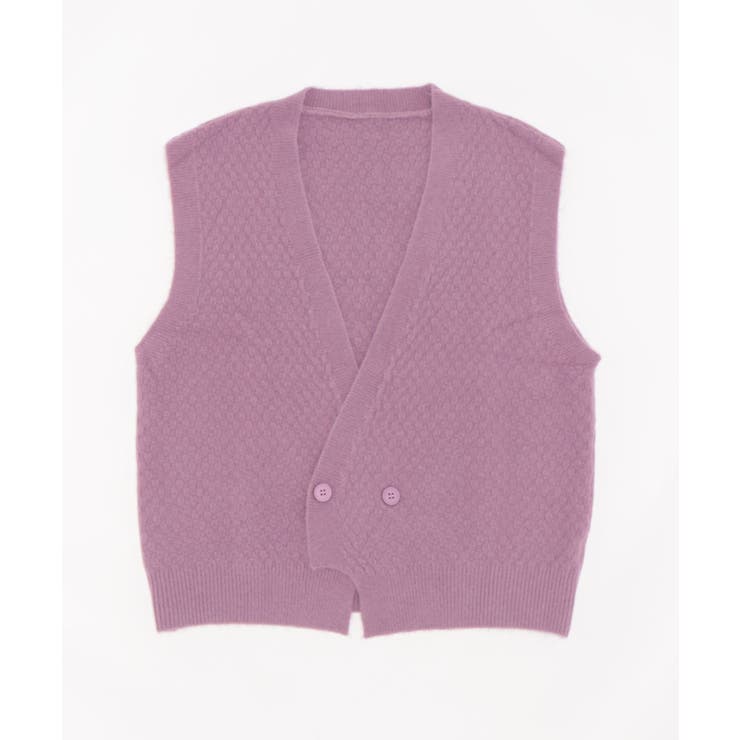 Vネックニットジャカードベスト 韓国ファッション ツイードジャケット | aimoha  | 詳細画像21 