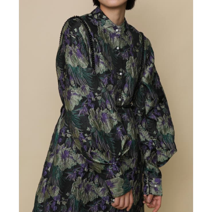 ニュアンスカラースタンドカラーワンピース スタンドカラーワンピース | aimoha  | 詳細画像2 