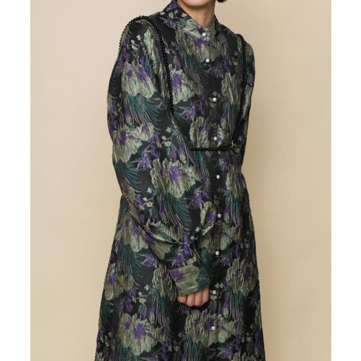 ニュアンスカラースタンドカラーワンピース スタンドカラーワンピース | aimoha  | 詳細画像7 