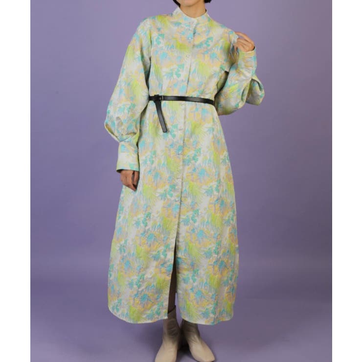 ニュアンスカラースタンドカラーワンピース スタンドカラーワンピース | aimoha  | 詳細画像19 