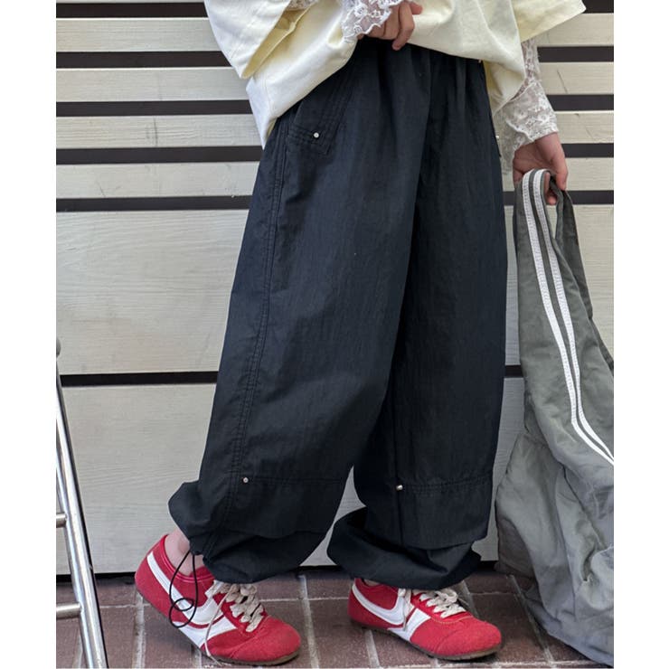 ダークグリーン | 【Aimoha KIDS】ストリートワイドキッズパンツ | aimoha kids