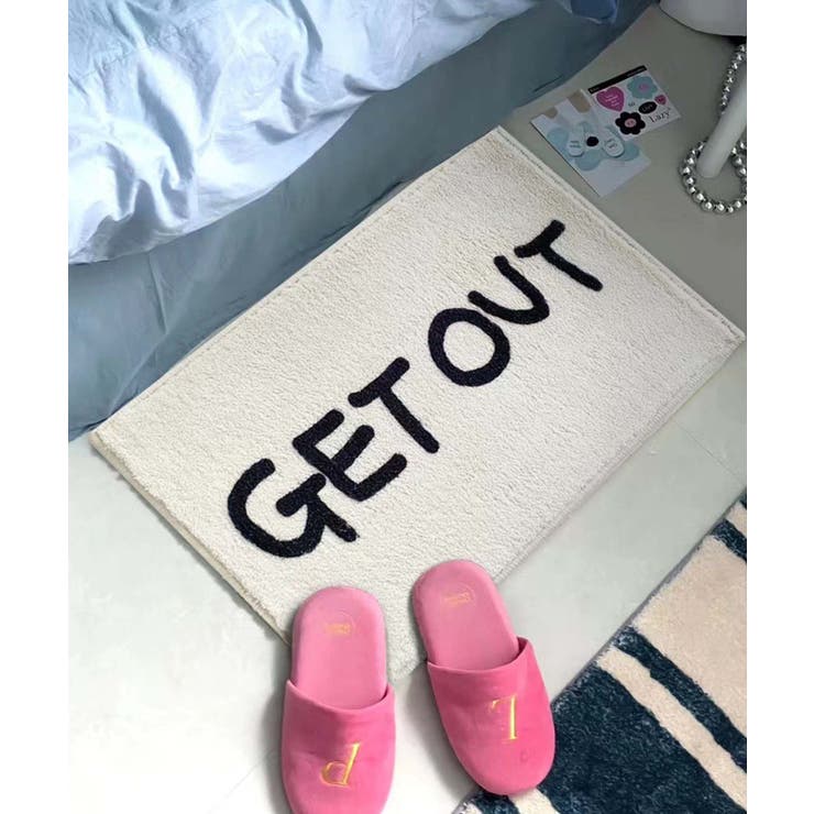 ホワイト2 | 英文字ラグマット | aimoha 