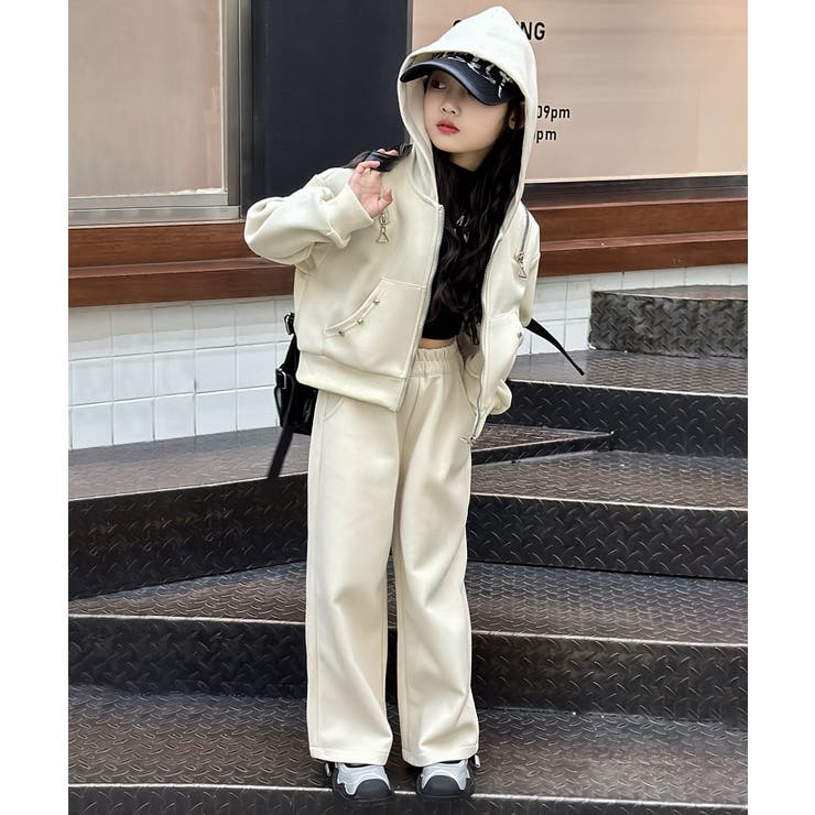 ベージュ | 【aimoha KIDS】スウェットパーカーセットアップ | aimoha kids