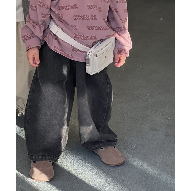 ブルー | 【aimoha-KIDS-】ゆったりデニムパンツ | aimoha kids