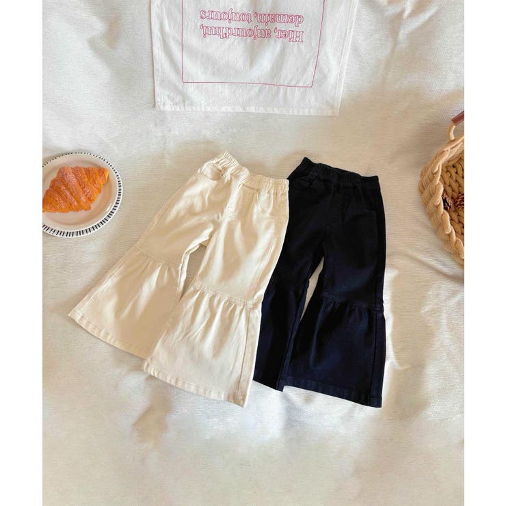 オフホワイト | 【aimoha KIDS】キッズフレアパンツ | aimoha kids