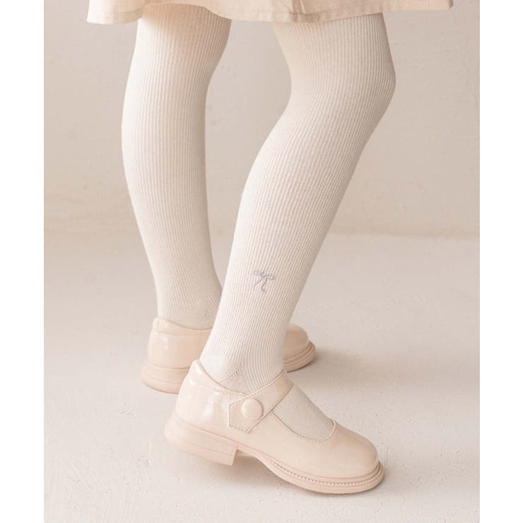 【aimoha-KIDS-】リボン刺繍タイツ | aimoha kids | 詳細画像11 