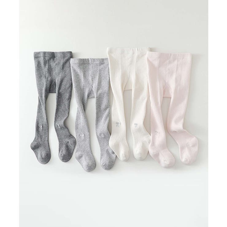 【aimoha-KIDS-】リボン刺繍タイツ | aimoha kids | 詳細画像2 