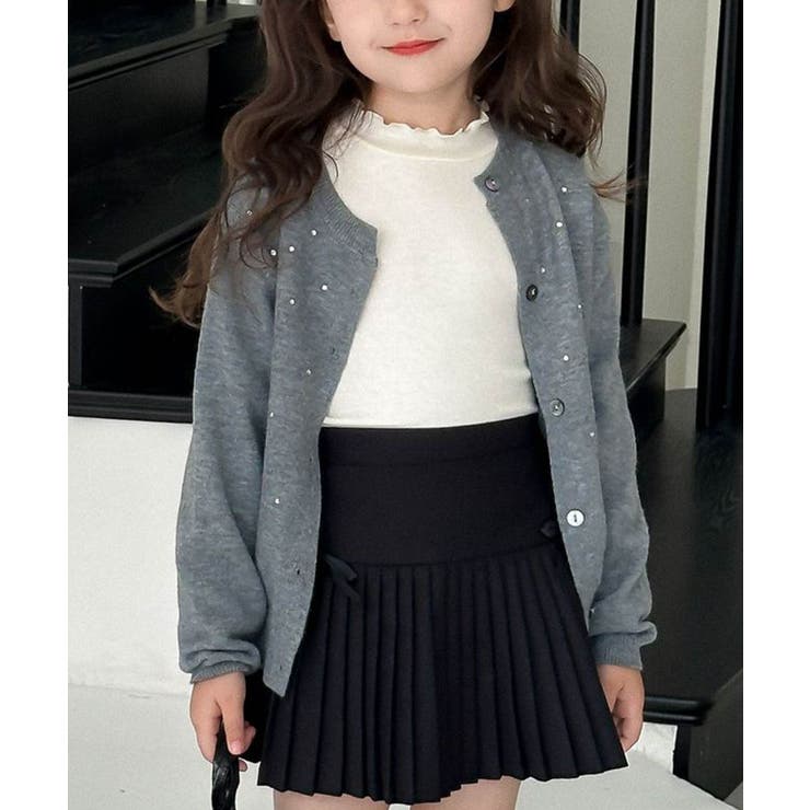 【aimoha-KIDS-】ビジューニットカーディガン | aimoha kids | 詳細画像2 