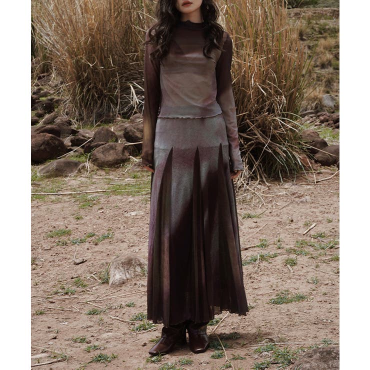 【moyo】ボカシスカート | aimoha  | 詳細画像9 