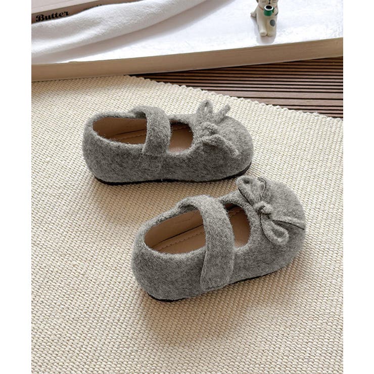 【aimoha-KIDS-】キッズ ウールライクストラップシューズ | aimoha kids | 詳細画像10 