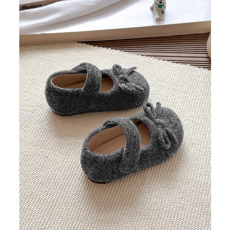 【aimoha-KIDS-】キッズ ウールライクストラップシューズ | aimoha kids | 詳細画像8 