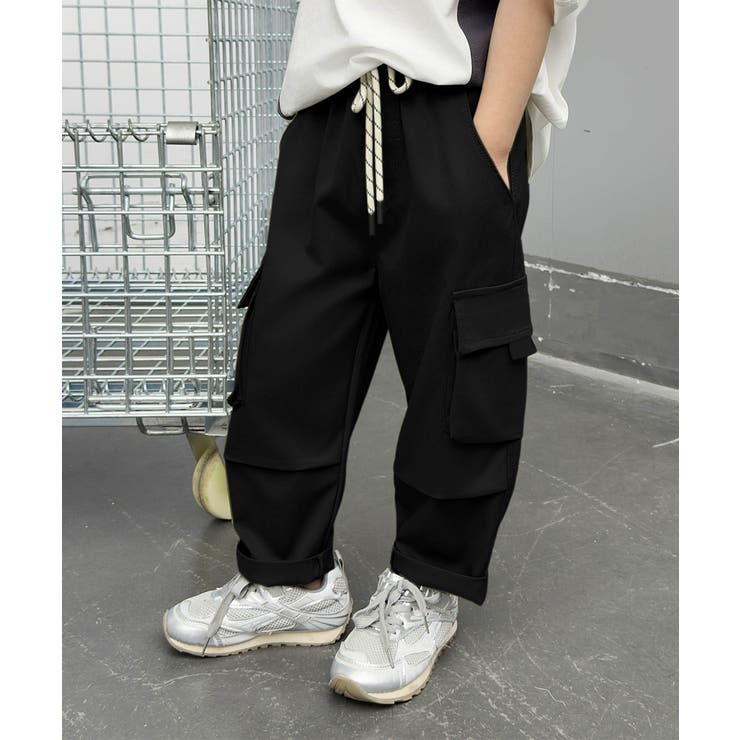 ブラック | 【aimoha KIDS】カーゴジョガーパンツ 90 | aimoha kids