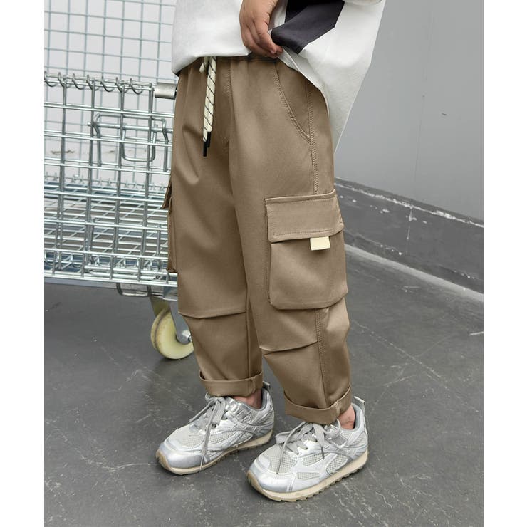 ベージュ | 【aimoha KIDS】カーゴジョガーパンツ 90 | aimoha kids