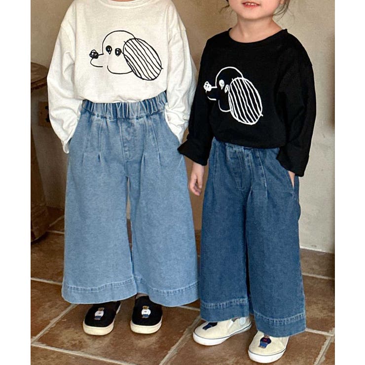 【aimoha-KIDS-】ワイドデニムパンツ | aimoha kids | 詳細画像13 