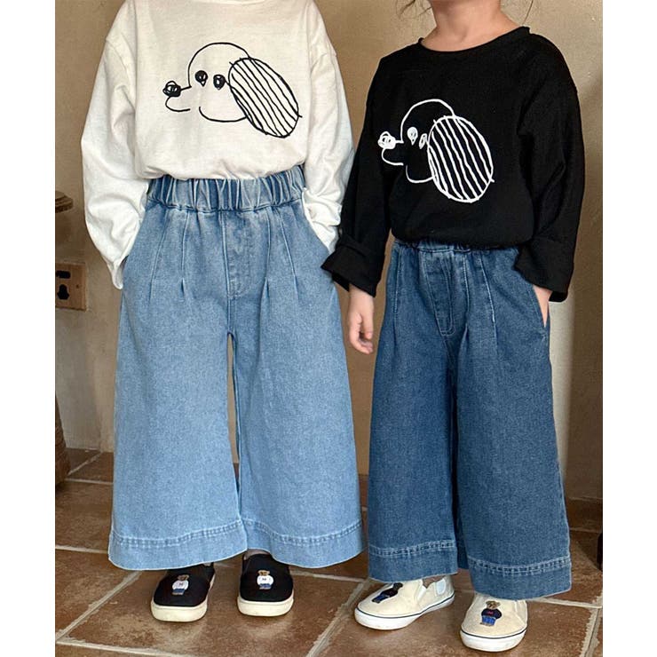 【aimoha-KIDS-】ワイドデニムパンツ | aimoha kids | 詳細画像14 