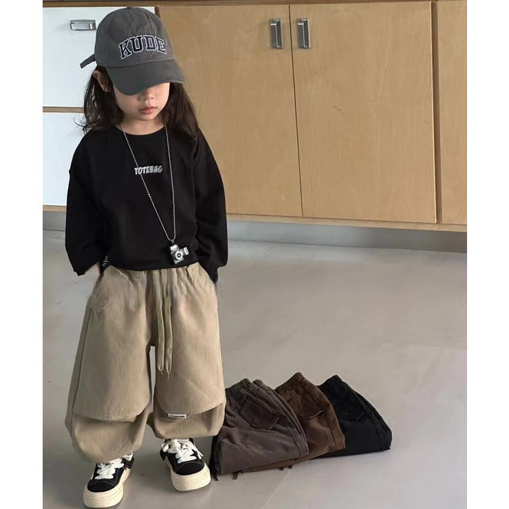【aimoha-KIDS-】ワイドカーゴパンツ | aimoha kids | 詳細画像3 
