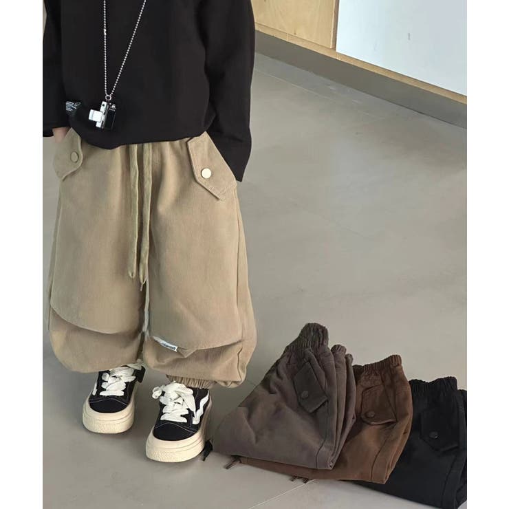 【aimoha-KIDS-】ワイドカーゴパンツ | aimoha kids | 詳細画像4 