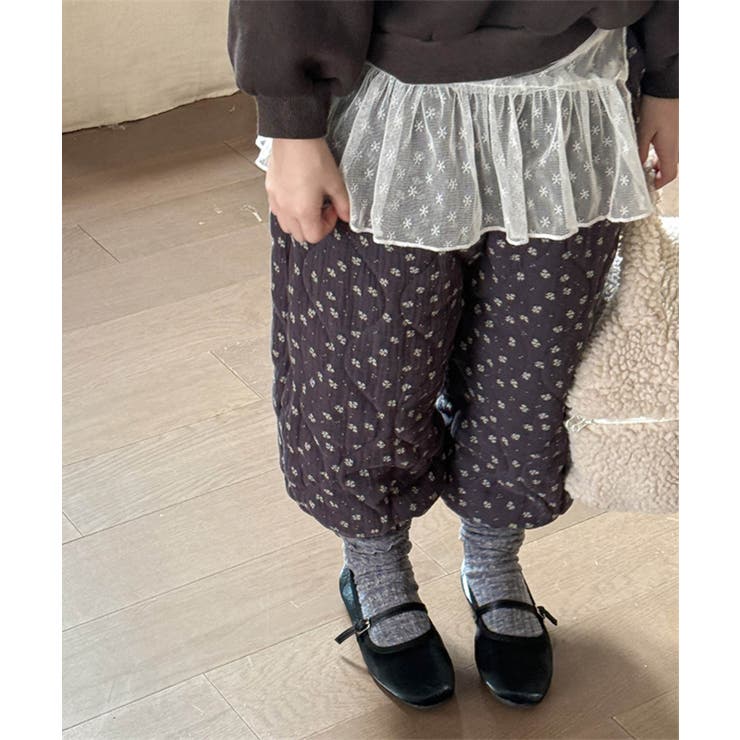 ダークグレー | 【aimoha-KIDS-】中綿 キルトパンツ【AW】 | aimoha kids