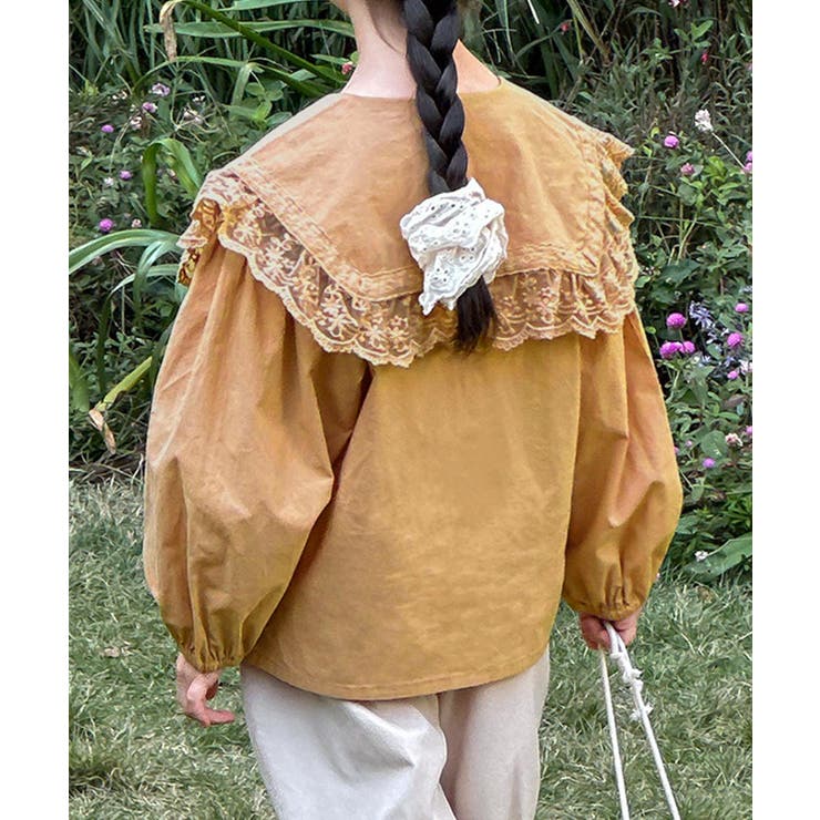 【aimoha KIDS】レースカラーコットンブラウス | aimoha kids | 詳細画像6 