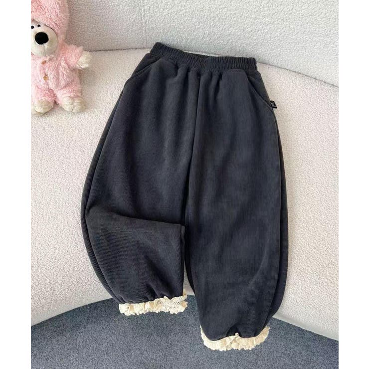 ダークグレー | 【aimoha-KIDS-】裾レース スウェットパンツ | aimoha kids