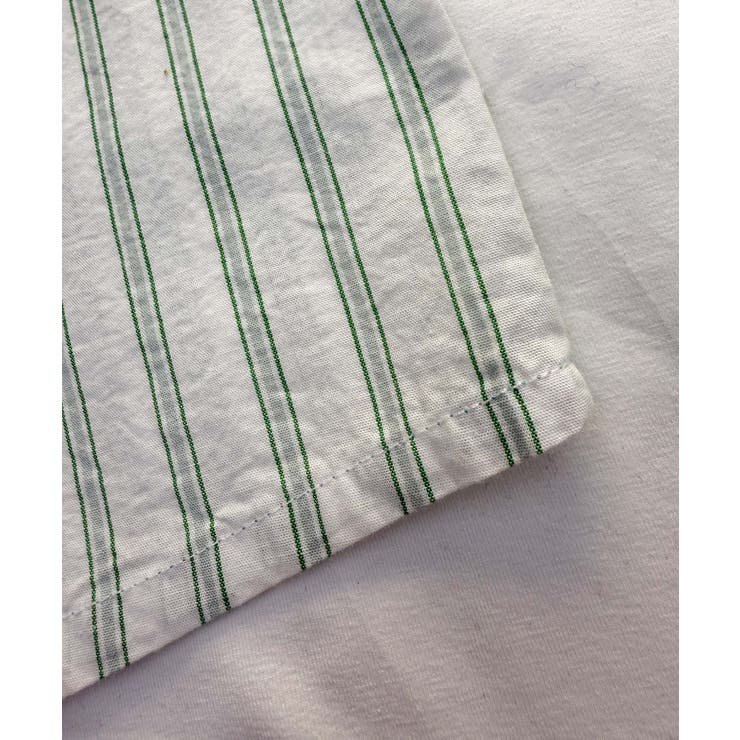 【Aimoha KIDS】ストライプ切り替えデザインキッズシャツ | aimoha kids | 詳細画像7 