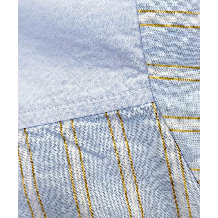 【Aimoha KIDS】ストライプ切り替えデザインキッズシャツ | aimoha kids | 詳細画像11 