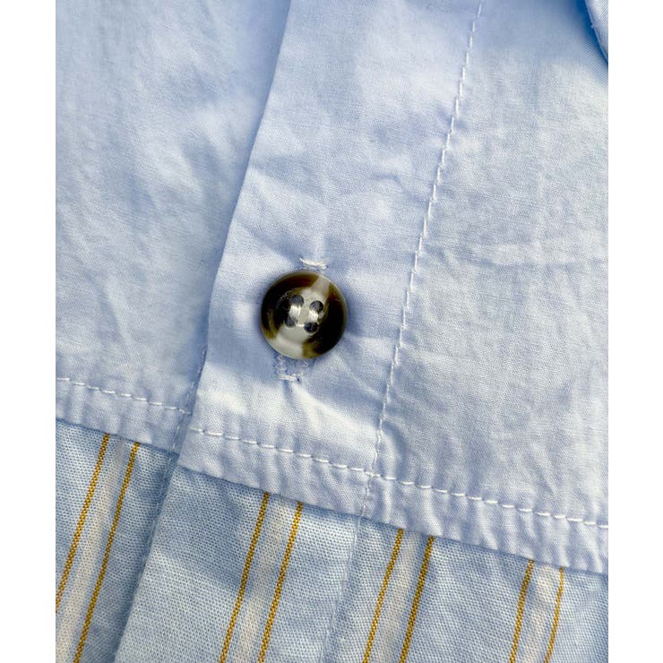 【Aimoha KIDS】ストライプ切り替えデザインキッズシャツ | aimoha kids | 詳細画像12 