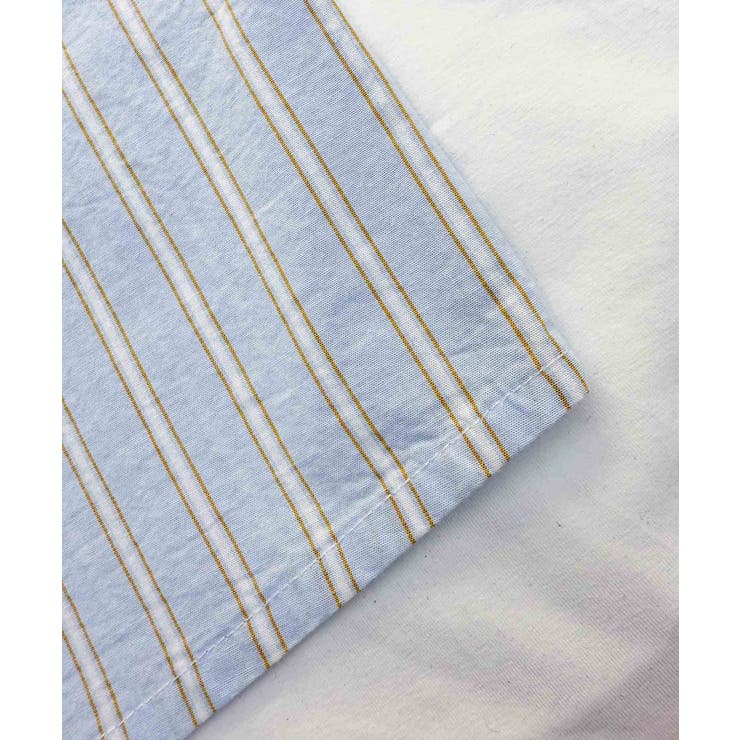 【Aimoha KIDS】ストライプ切り替えデザインキッズシャツ | aimoha kids | 詳細画像14 